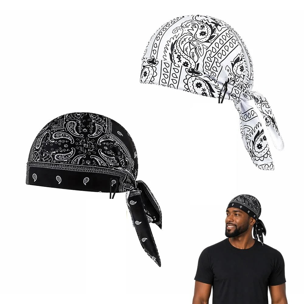 Paisley Cooling Durag Headscarf – Breathable Sweat-Wicking Bandana
