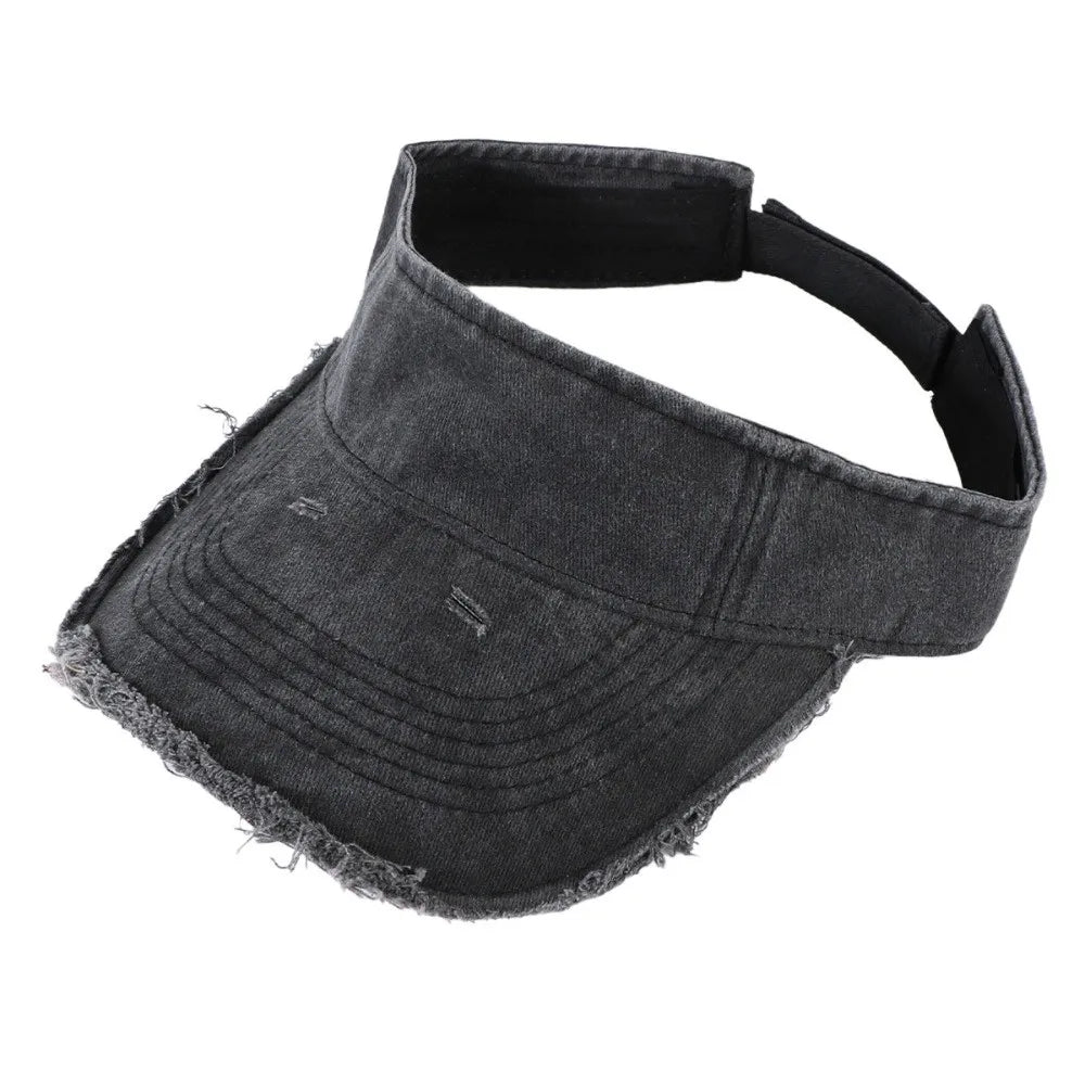 Washed Cotton Sun Visor Hat – UV Protection Sports Cap Sun Visor Cap Nixie