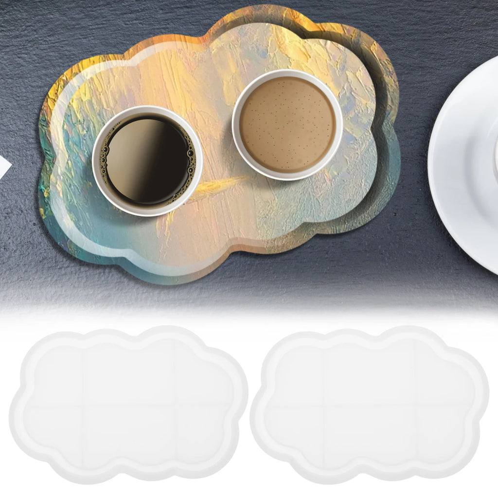 2Pcs Cloud Shape Silicone Mold Tray – DIY Resin & Storage Silicone Craft Mold Nixie