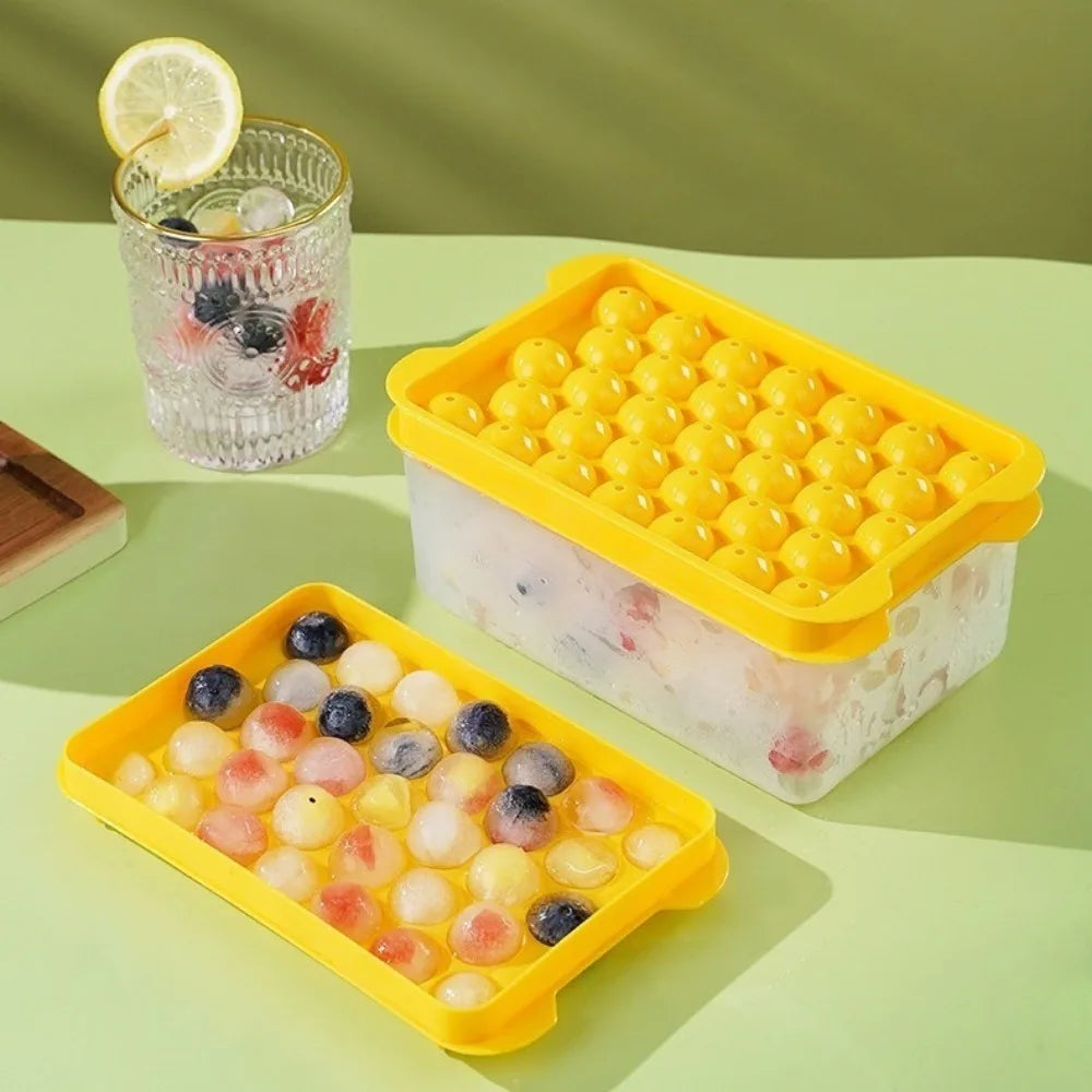 Round Ice Sphere Mold Tray with Scoop & Storage Box