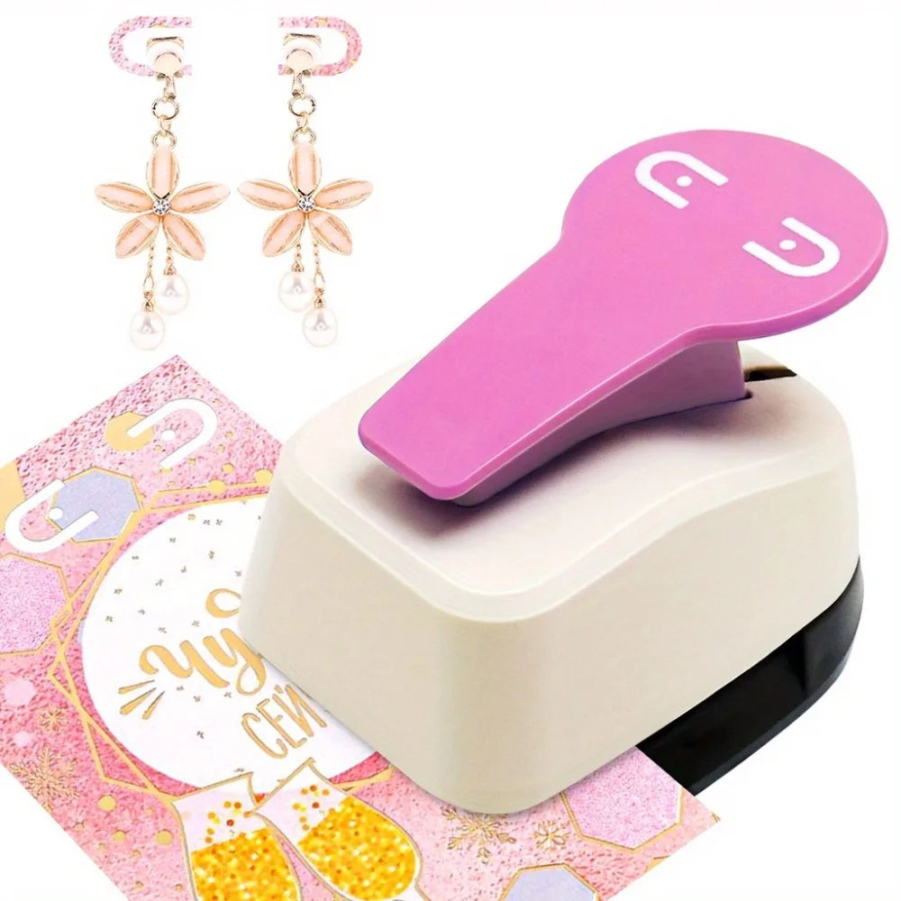 Earring Card Hole Punch – Portable Metal DIY Punching Tool Craft Hole Punch Nixie army green
