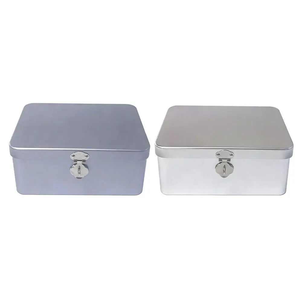 Tinplate Storage Box with Password Lock – Desktop Organizer