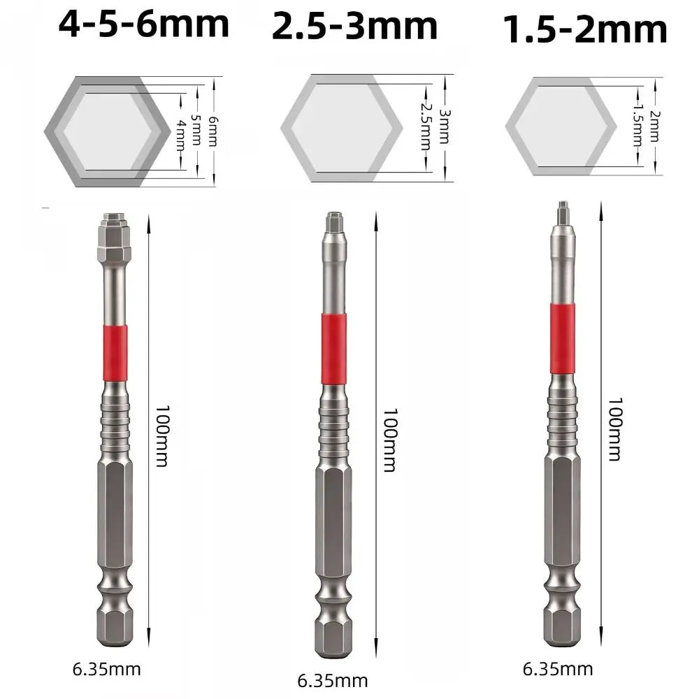 HRC60 Alloy Steel Hex Screwdriver Bit Set – 6.35mm Shank Screwdriver Bit Set Nixie