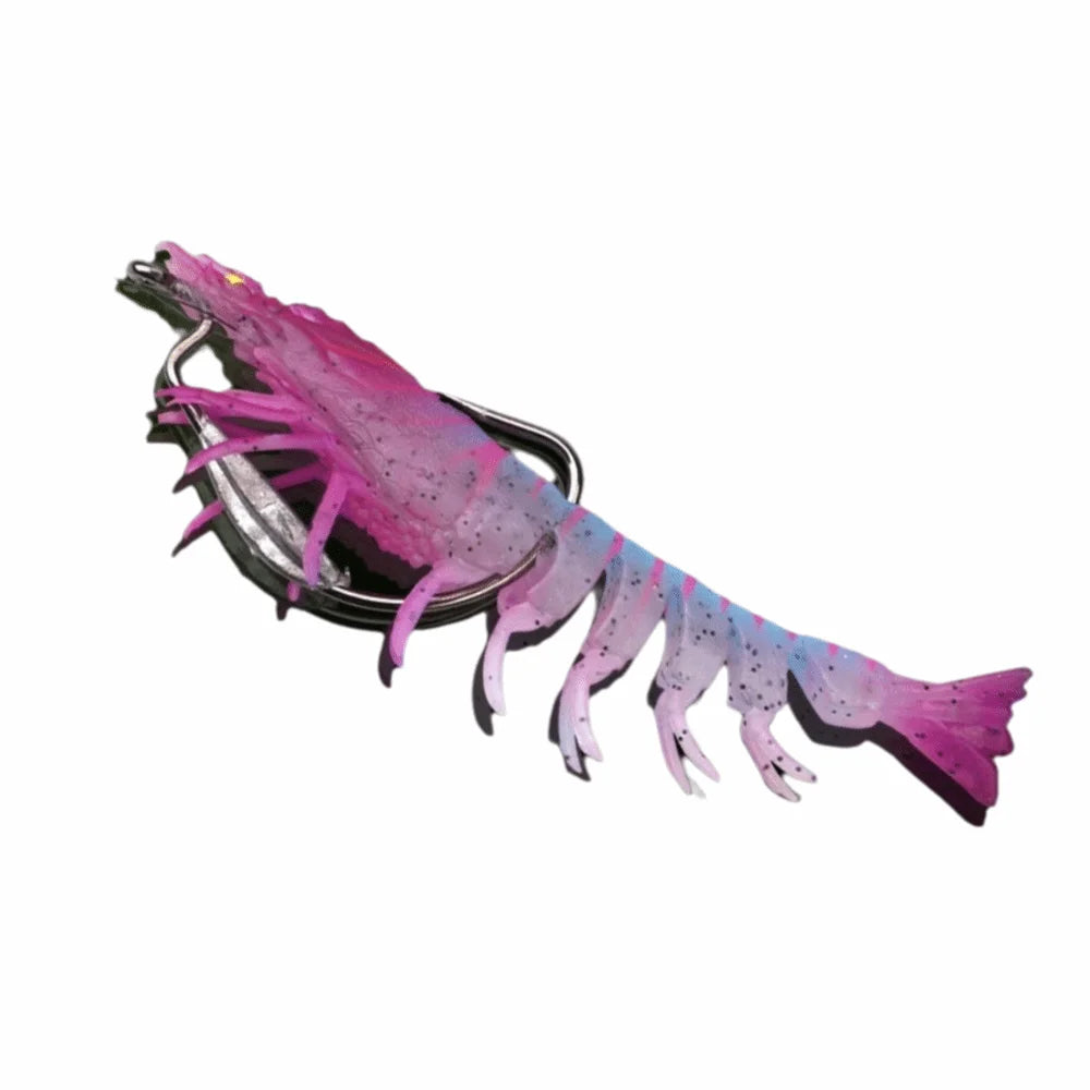 TPE Shrimp Fishing Lure 9.5cm 10g Pre-Rigged Soft Bait