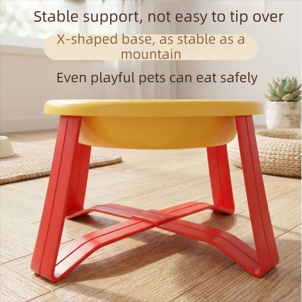 Elevated Slow Feeder Cat Bowl with Stand – Large Diameter Elevated Pet Feeder Nixie