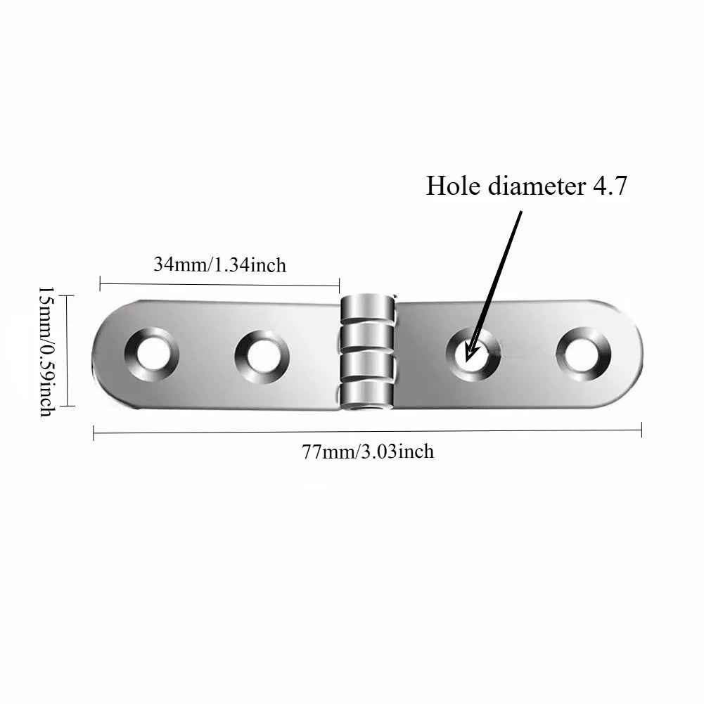 4pcs 180° Foldable Flat Hinges for Cabinet Doors & Furniture Furniture Hinges Nixie