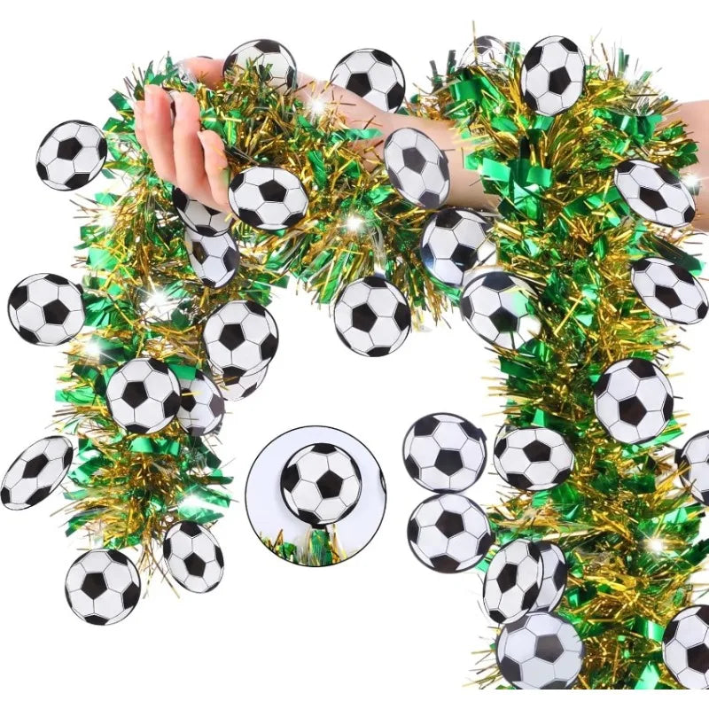 2M Christmas Snowflake Tinsel Garland – Metallic Party Decor Christmas Tinsel Garland Nixie green