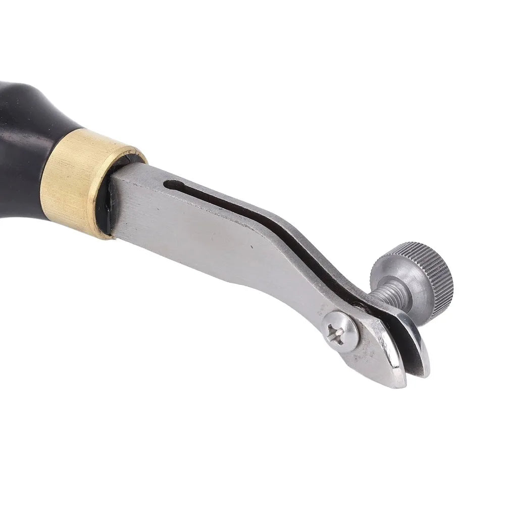 0.5mm Adjustable Leather Edge Beveler – Wood & Steel Trimmer Leather Crafting Tool Nixie