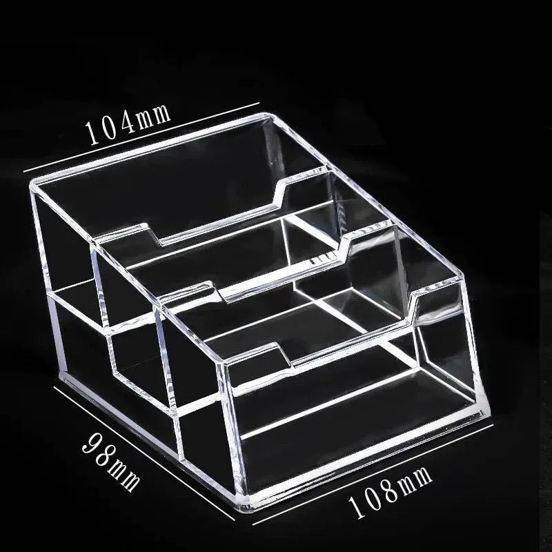 Acrylic Business Card Holder Clear Desktop Display Stand Business Card Holder Nixie C-Three grids