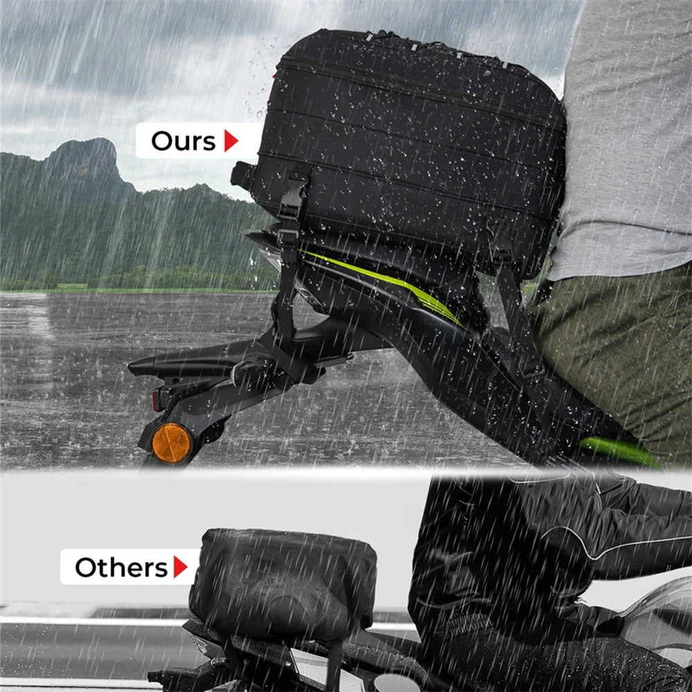KEMITOUR Motorcycle Tail Bag Expandable Rear Seat Backpack Motorcycle Tail Bag Nixie