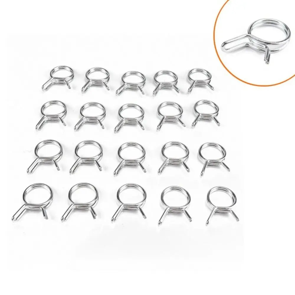 10Pcs Stainless Steel Spring Hose Clamps 5mm–30mm Assortment Kit Spring Hose Clamps Nixie