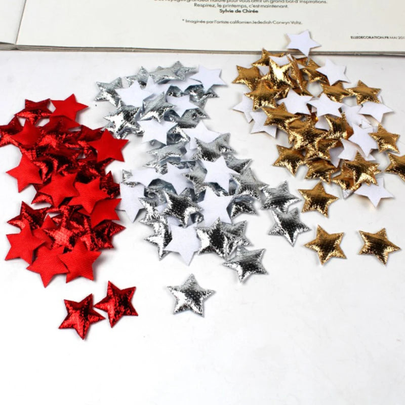 100Pcs Gold & Silver Foam Star Embellishments – DIY Craft Craft Embellishments Nixie