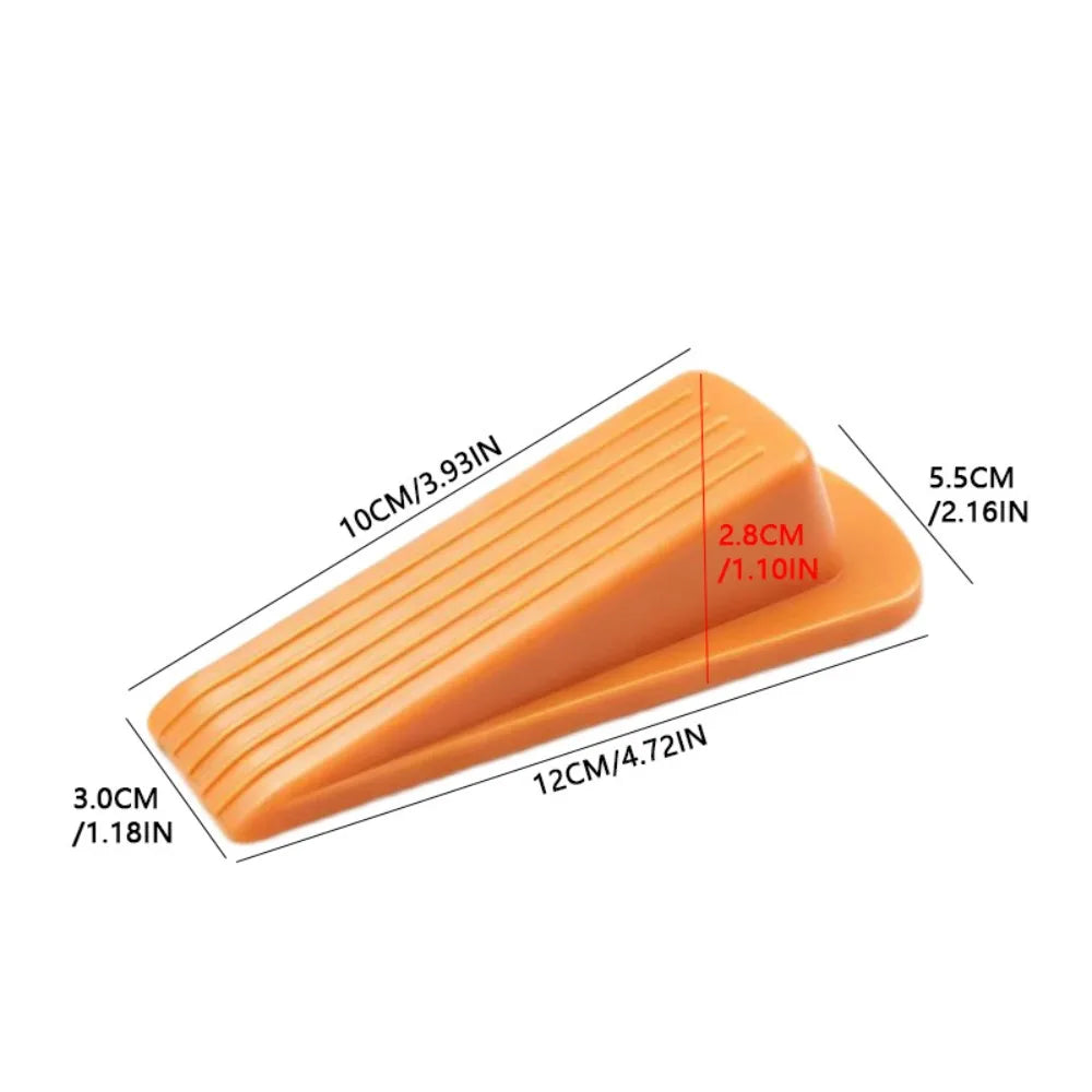 PVC Door Stopper Wedge – Non-Slip No-Drill Door Holder Door Stopper Wedge Nixie Orange