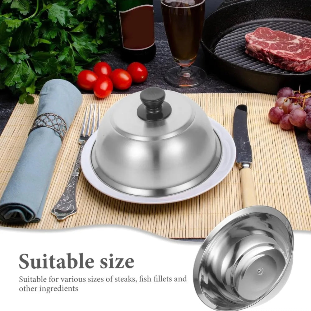 Stainless Steel Dome Lid for Cheese Melting, Burgers & BBQ Cookware Dome Lid Nixie