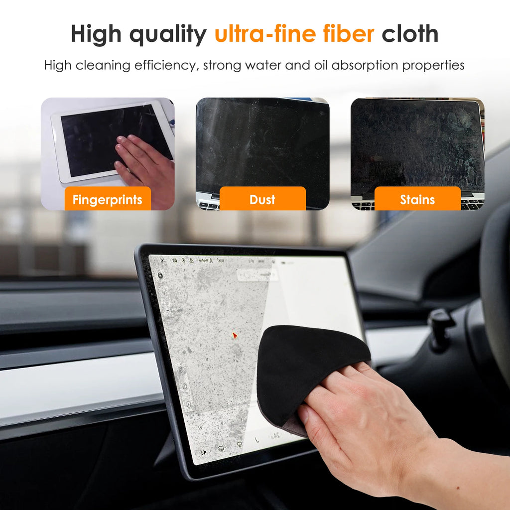 2Pcs Microfiber Car Screen Cleaner Cloth – Reusable Wipes Screen Cleaning Cloth Nixie