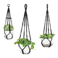 3-Pack Macrame Hanging Plant Baskets – Bohemian Cotton Rope Macrame Plant Hanger Nixie No basin