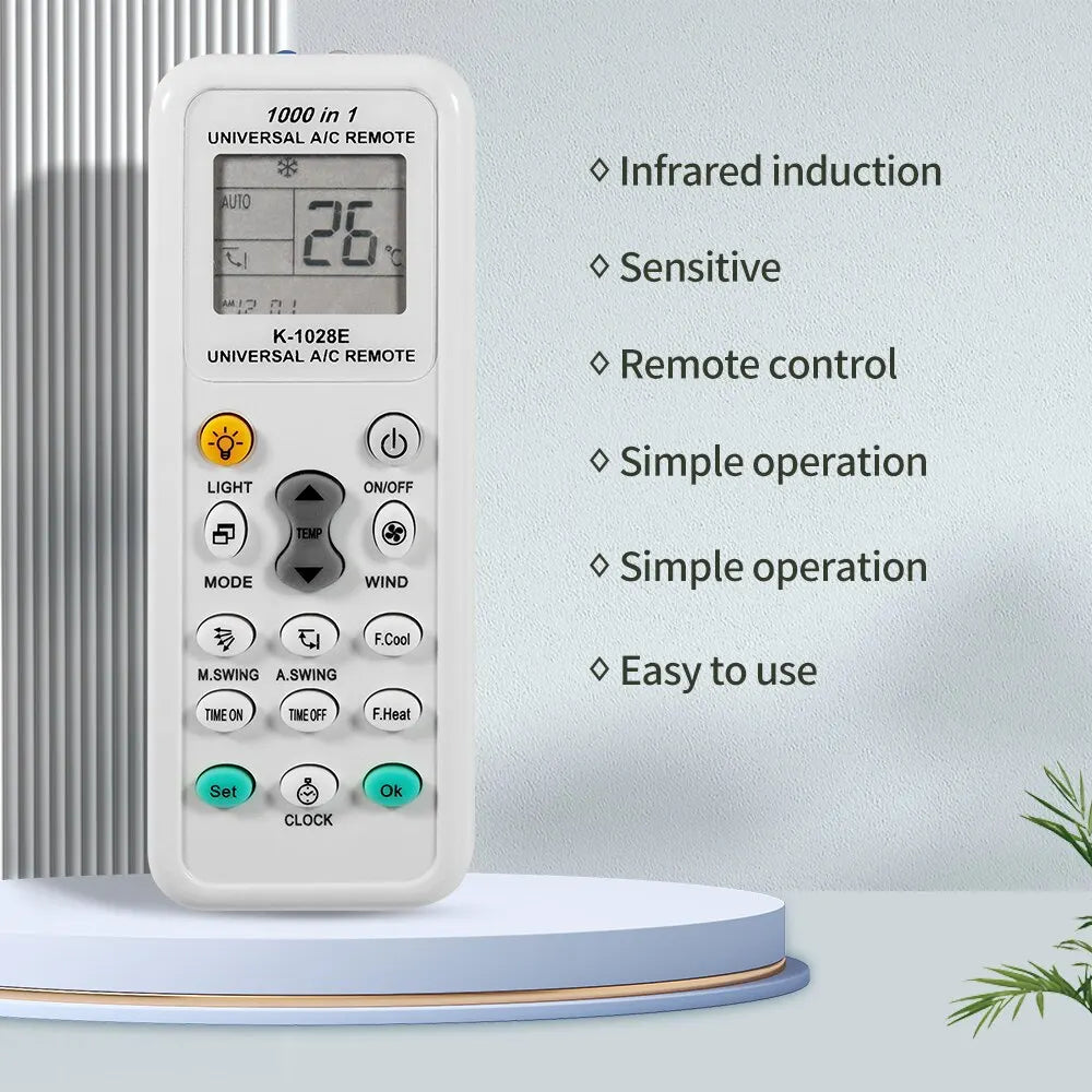 Universal AC Remote Control K-1028E with LCD Display | 1000+ Models AC Remote Control Nixie