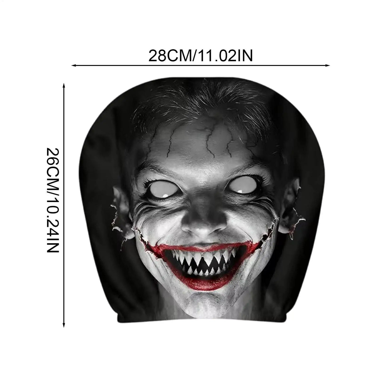 Scary Car Headrest Covers – Universal Spooky Pillowcase 2-Pack