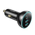 Rocoren 70W 4-in-1 Car Charger USB-C QC4.0 PD3.0 Fast Charge Car Charger Adapter Nixie 70W Car Charger