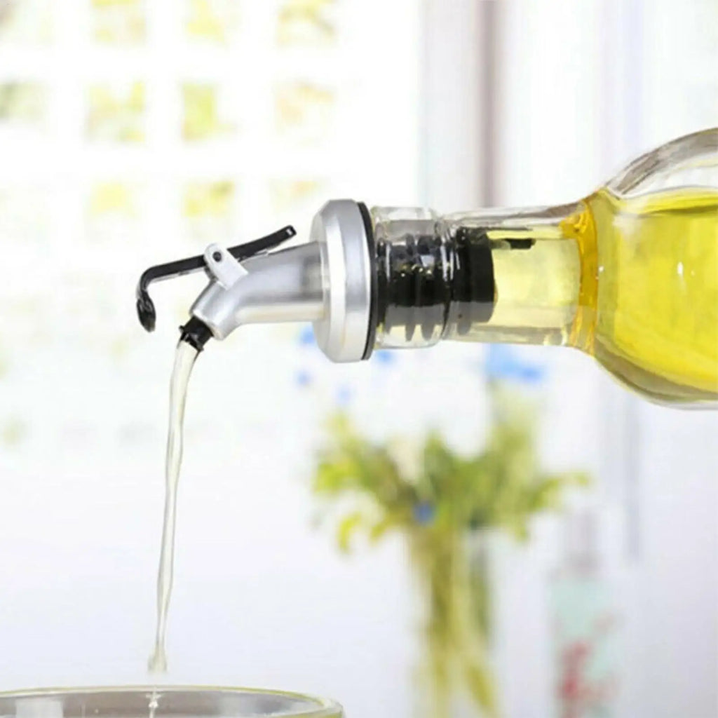 Olive Oil Pourer Spout – Press-Type Bottle Dispenser Cap Oil Pourer Spout Nixie