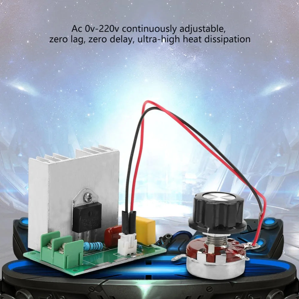 AC 0-220V 4000W Motor Speed Controller 40A SCR FR-4 Board Motor Speed Controller Nixie