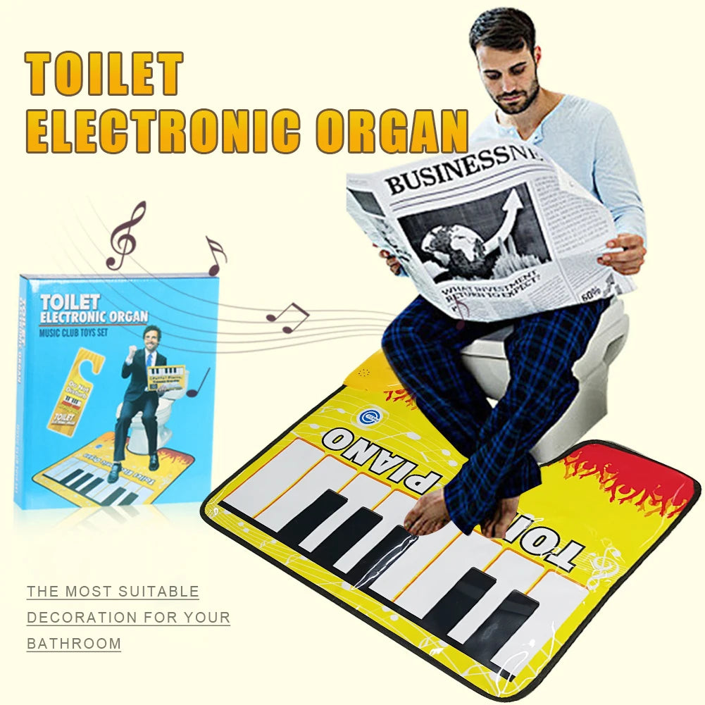 Toilet Piano Mat – Musical Keyboard Bathroom Floor Mat Novelty Bath Mat Nixie