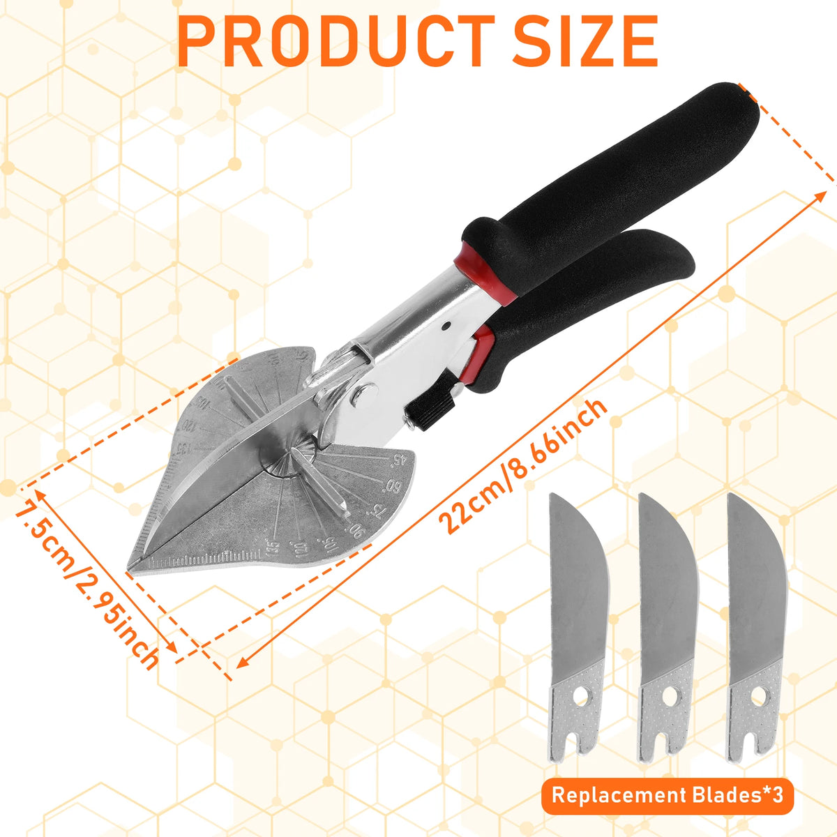Miter Shears 45°–135° Multi-Angle Molding & Trim Cutter Tool Miter Shear Cutter Nixie