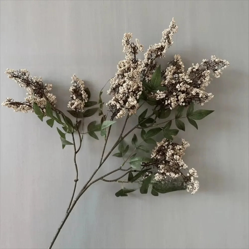 Artificial Nandina Berry Branch – Lifelike Faux Vase Filler Artificial Floral Branch Nixie Orange