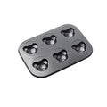 Bear Shaped Muffin Pan – Non-Stick Carbon Steel Cake Mold Cake Baking Mold Nixie 6-Cavity