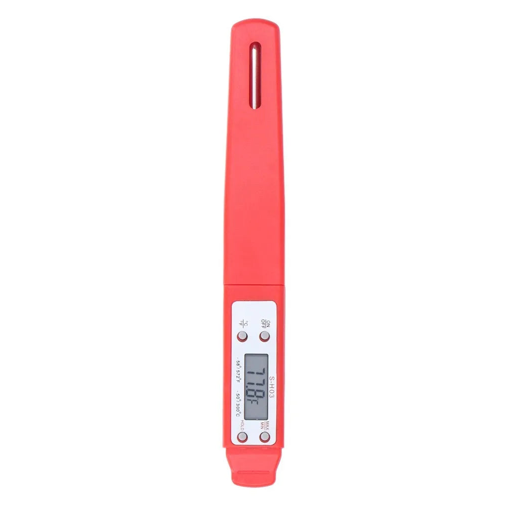 Digital Food Thermometer -50°C~300°C Instant Read Kitchen Probe Kitchen Thermometer Nixie Red