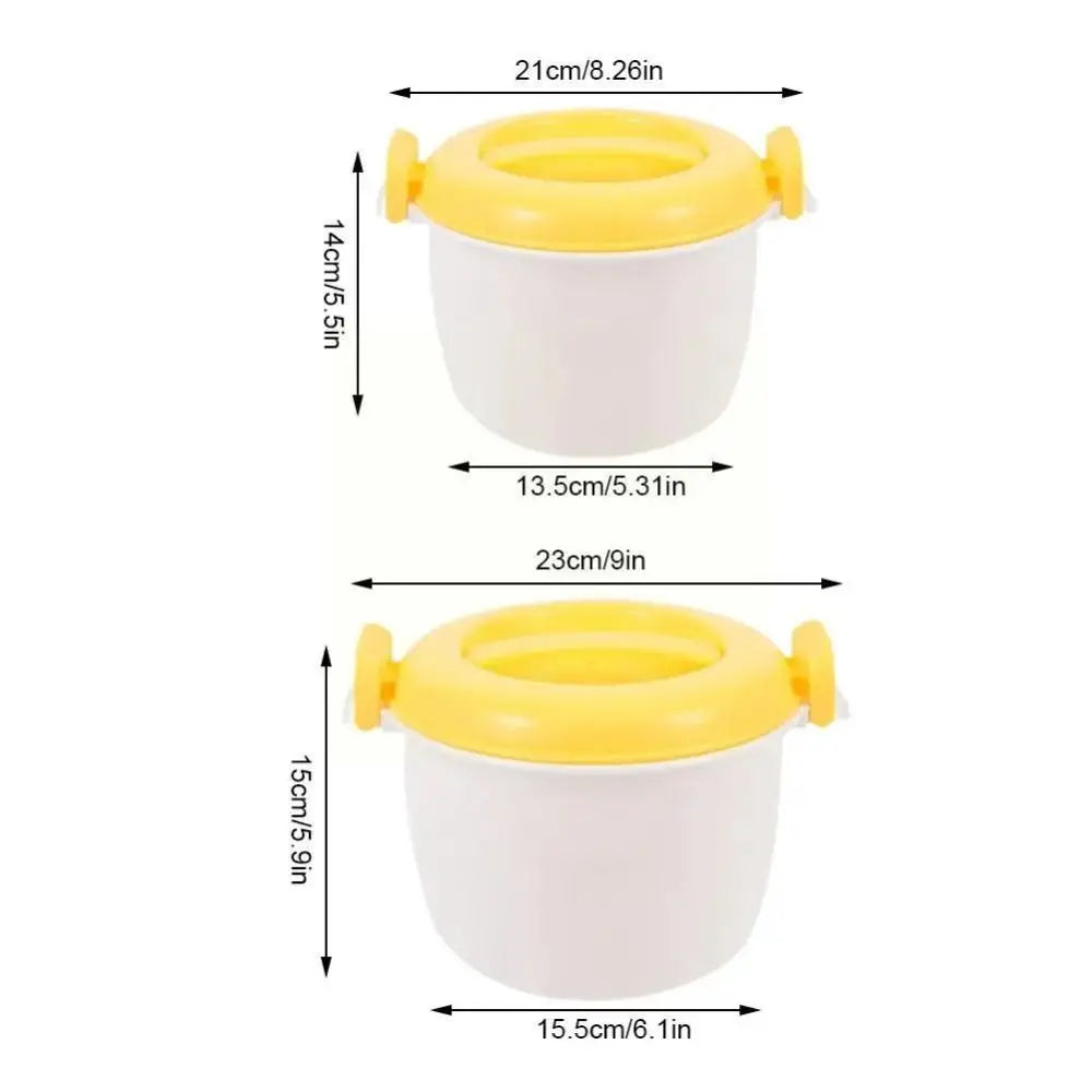 Microwave Rice Cooker Insulated Lunch Box with Steamer Lid Microwave Lunch Box Nixie