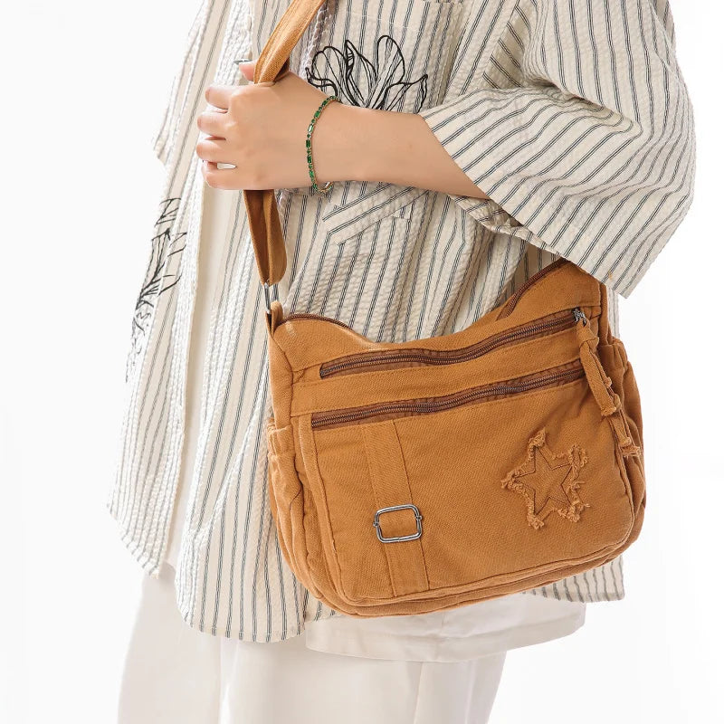 Women's Denim Crossbody Bag – Retro Vintage Small Shoulder Bag Crossbody Shoulder Bag Nixie