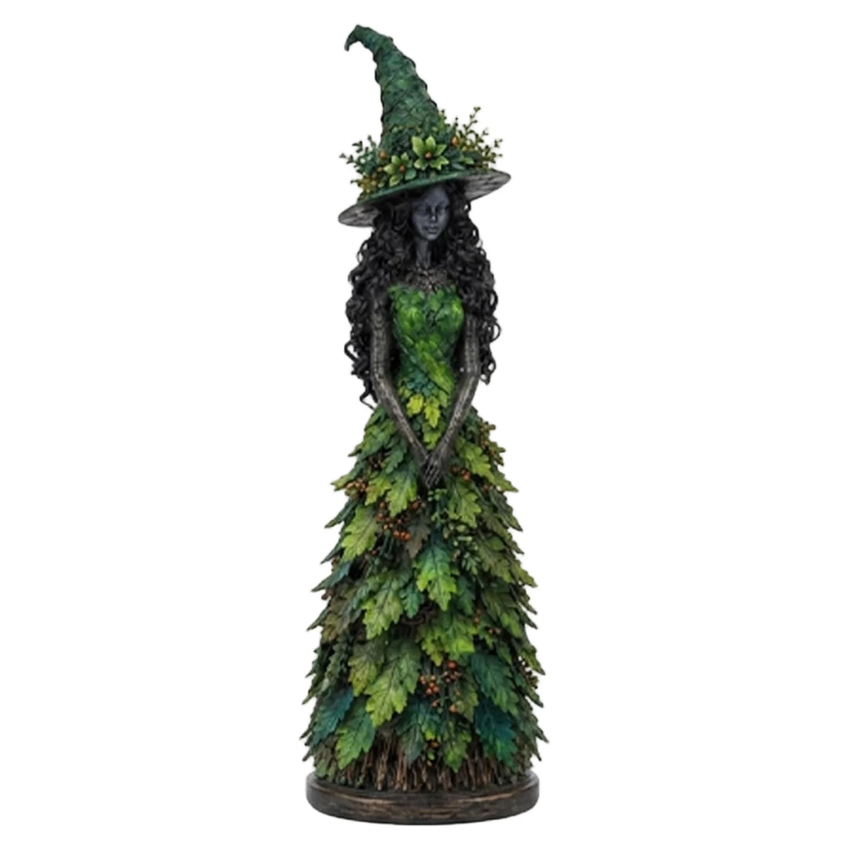 Autumn Witch Figurine Gothic Halloween Resin Sculpture Decor Halloween Figurine Nixie Style C