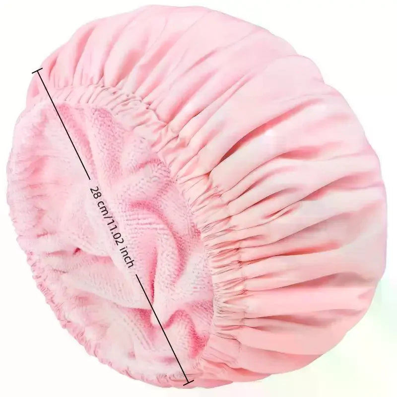 3-in-1 Waterproof Shower Cap – Absorbent Dry Hair Bath Cap Shower Cap Nixie