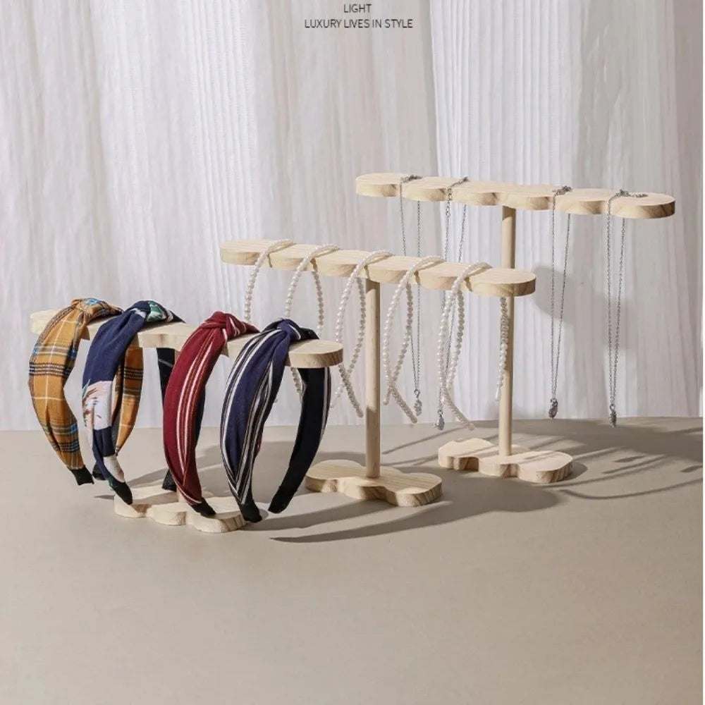 Wood Headband Stand – Large Capacity Hair & Jewelry Organizer
