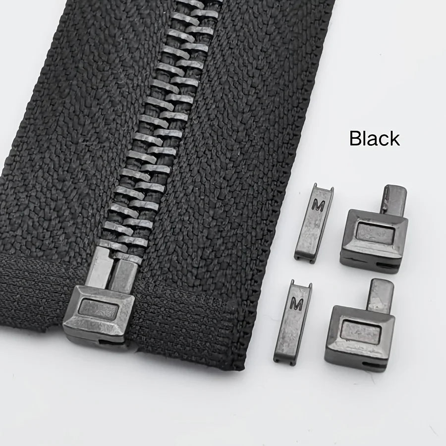 20-Piece Metal Zipper Sliders – Gold Silver Bronze Black #5 Zipper Sliders Set Nixie