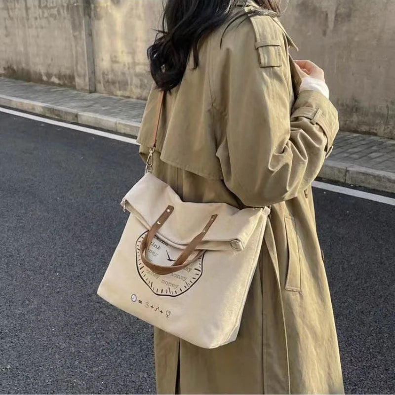 Printed Canvas Tote Bag – Casual Shoulder Bag for Women Canvas Tote Bag Nixie
