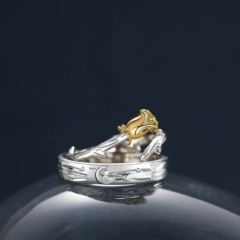 2Pcs Retro Tibetan Silver Eagle Head Rings – Vintage Unisex Set Fashion Ring Set Nixie