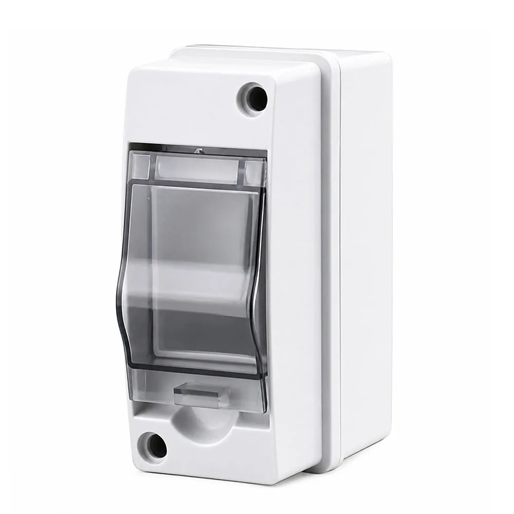 HT-2 IP65 Waterproof Distribution Box 2 Way Solar Junction Box Waterproof Breaker Box Nixie as show