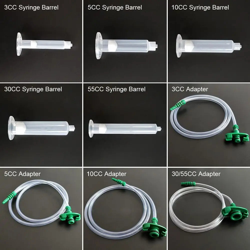 Helix Luer Lock Syringe Barrel Glue Dispenser 3cc–55cc Glue Dispenser Syringe Nixie