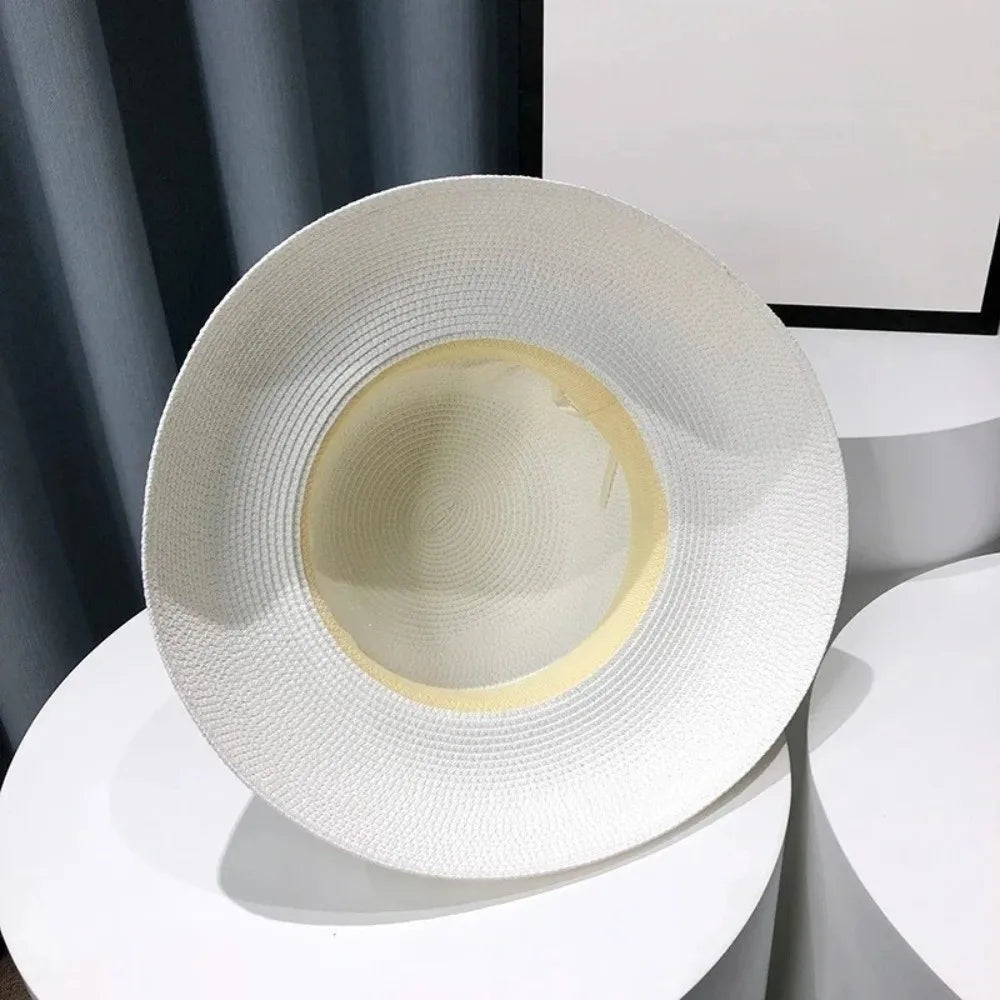 Women's Wide Brim Straw Sun Hat – UV Protection Beach Hat Straw Sun Hat Nixie