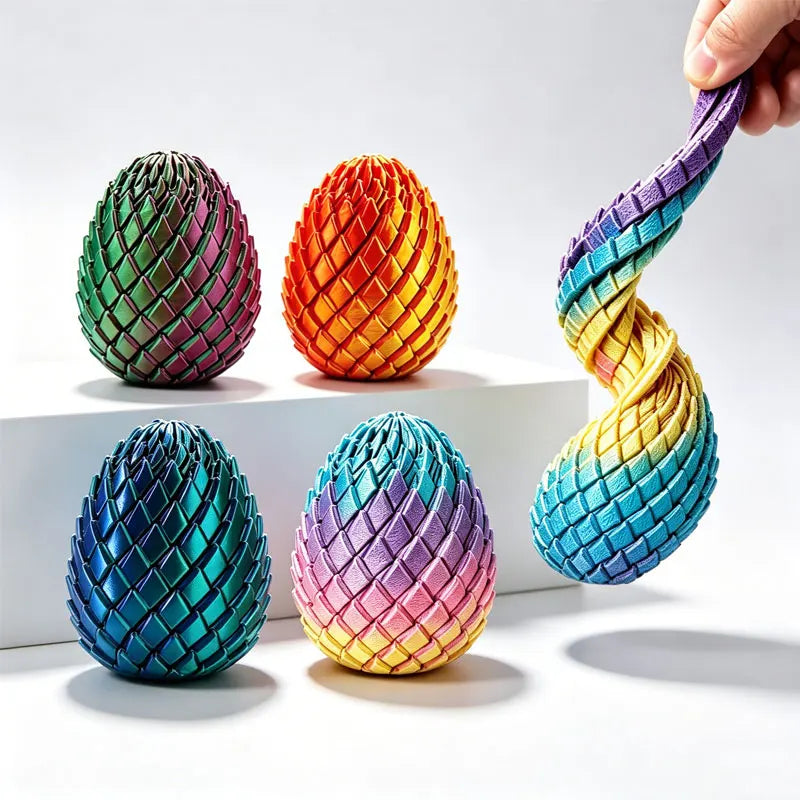 3D Printed Dragon Egg Fidget Toy – Deformable Desk Ornament Fidget Desk Toy Nixie