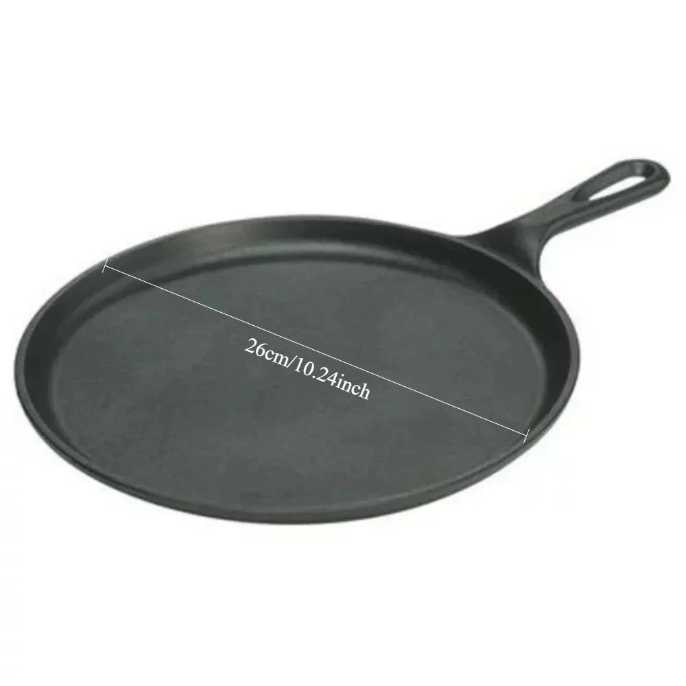 Pre-Seasoned Cast Iron Griddle Pan | Stove, Oven & Campfire Cast Iron Griddle Pan Nixie