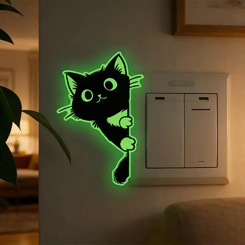 Glow-in-the-Dark Cat Wall Decals – Self-Adhesive PVC Stickers Wall Decal Stickers Nixie Default Title