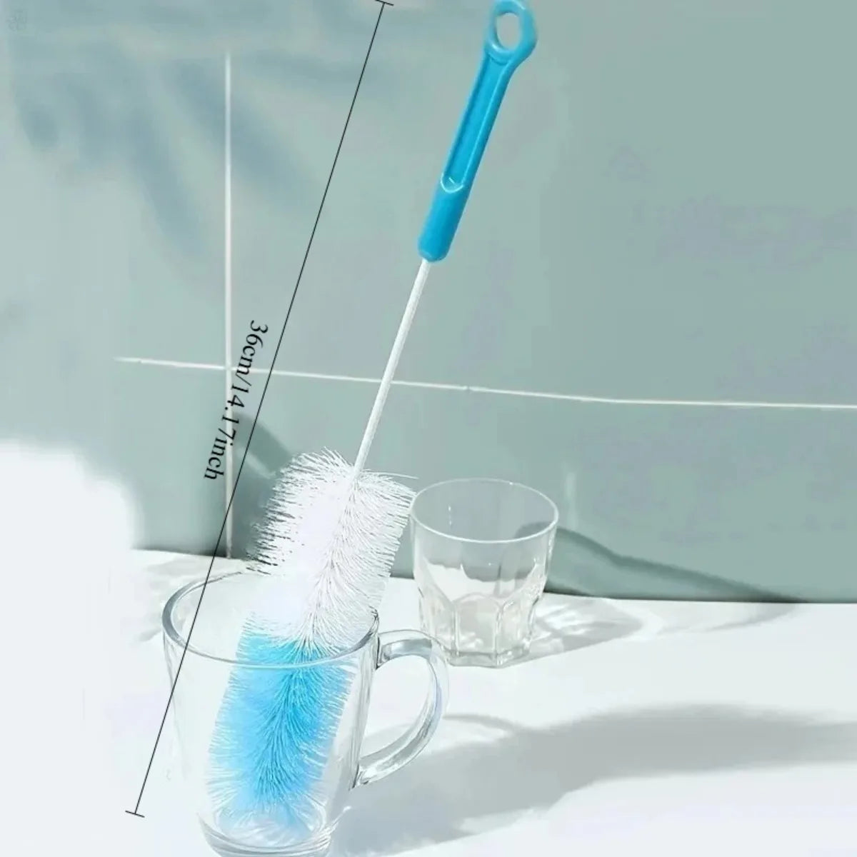 Long Handle Bottle Brush – Cup, Glass & Thermos Cleaner Bottle Cleaning Brush Nixie