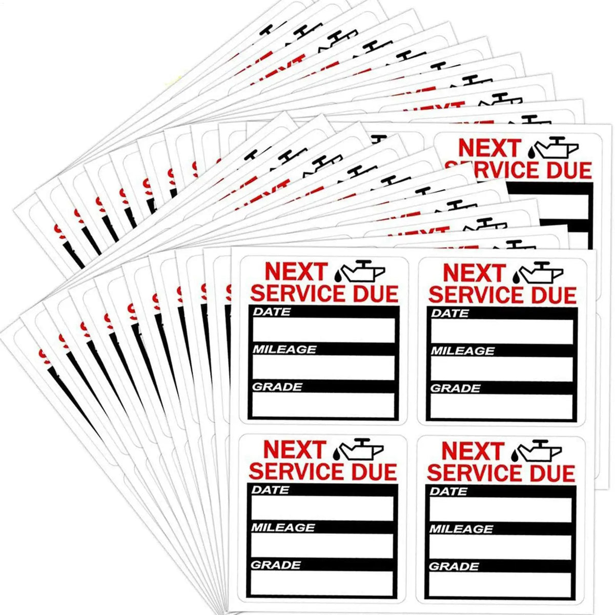 40 Pcs Oil Change Reminder Stickers for Windshield Windows