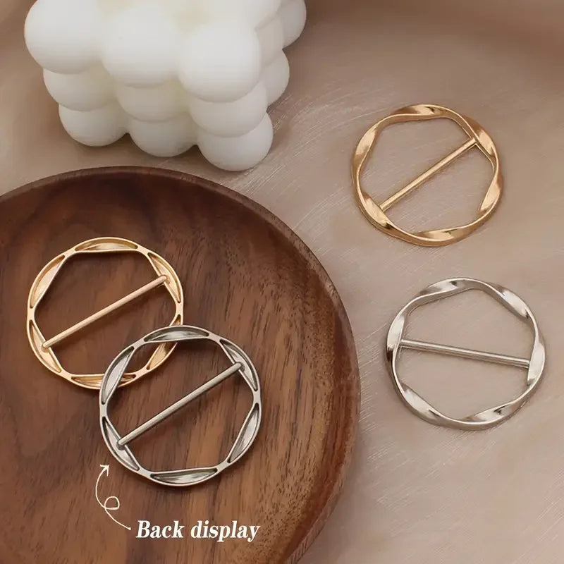 5Pcs Metal Adjustable Clip Buttons for Shirts, Shawls & Waist Fashion Clothing Clips Nixie