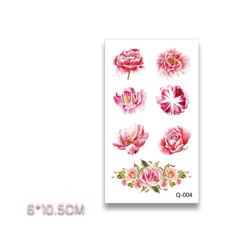 Waterproof Temporary Tattoo Stickers – Floral & Butterfly Temporary Tattoo Sticker Nixie Q-004
