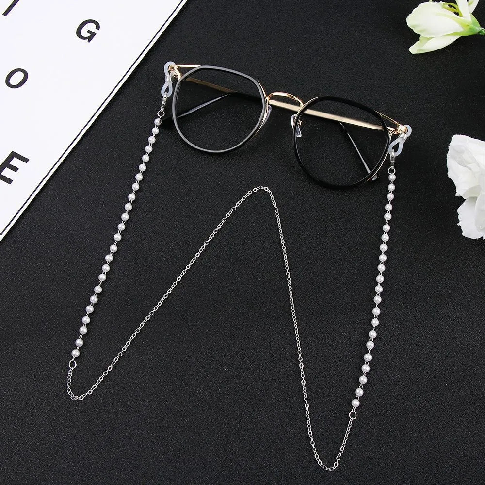 Flower Beads Eyeglass Chain Handmade Necklace Glasses Strap