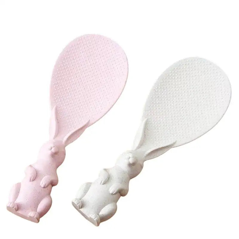 3D Rabbit Rice Paddle – Non-Stick BPA-Free Plastic Rice Spoon Rice Paddle Nixie